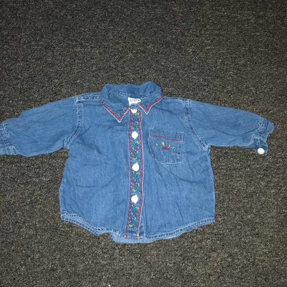 Baby gap denim button down shirt